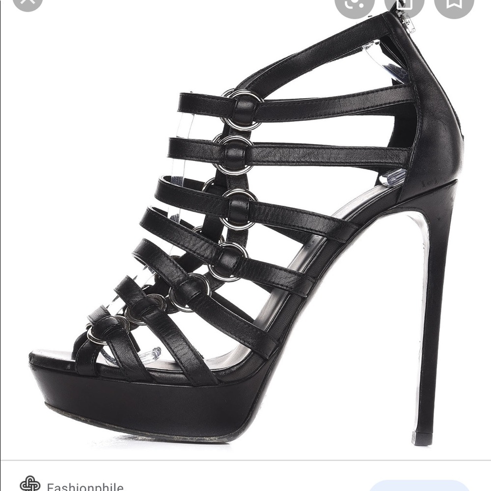 Saint Laurent Nina Caged Platform Sandal